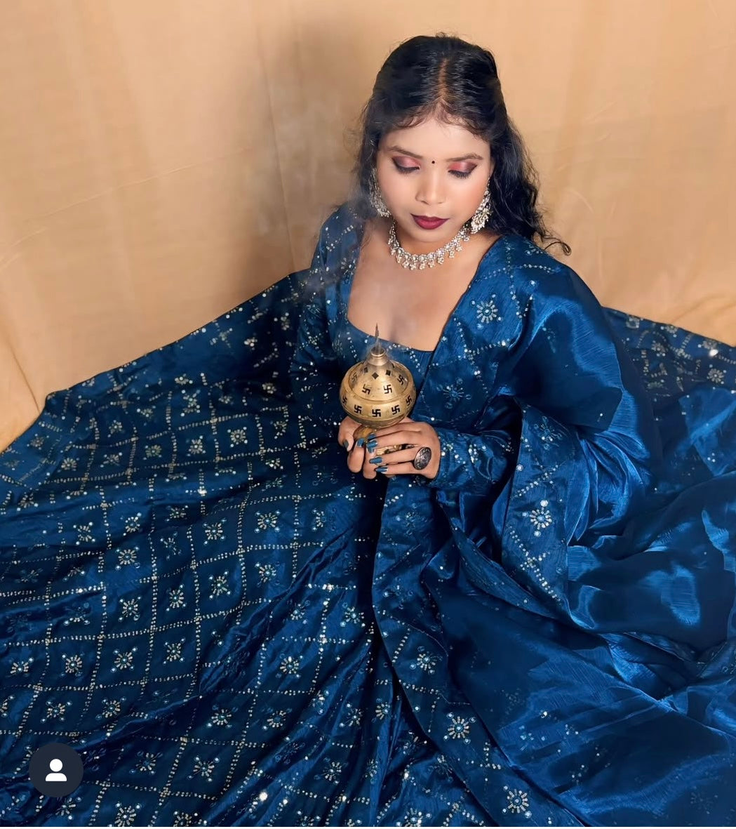 BLUE SITARA SANGAM LEHEHGA SET
