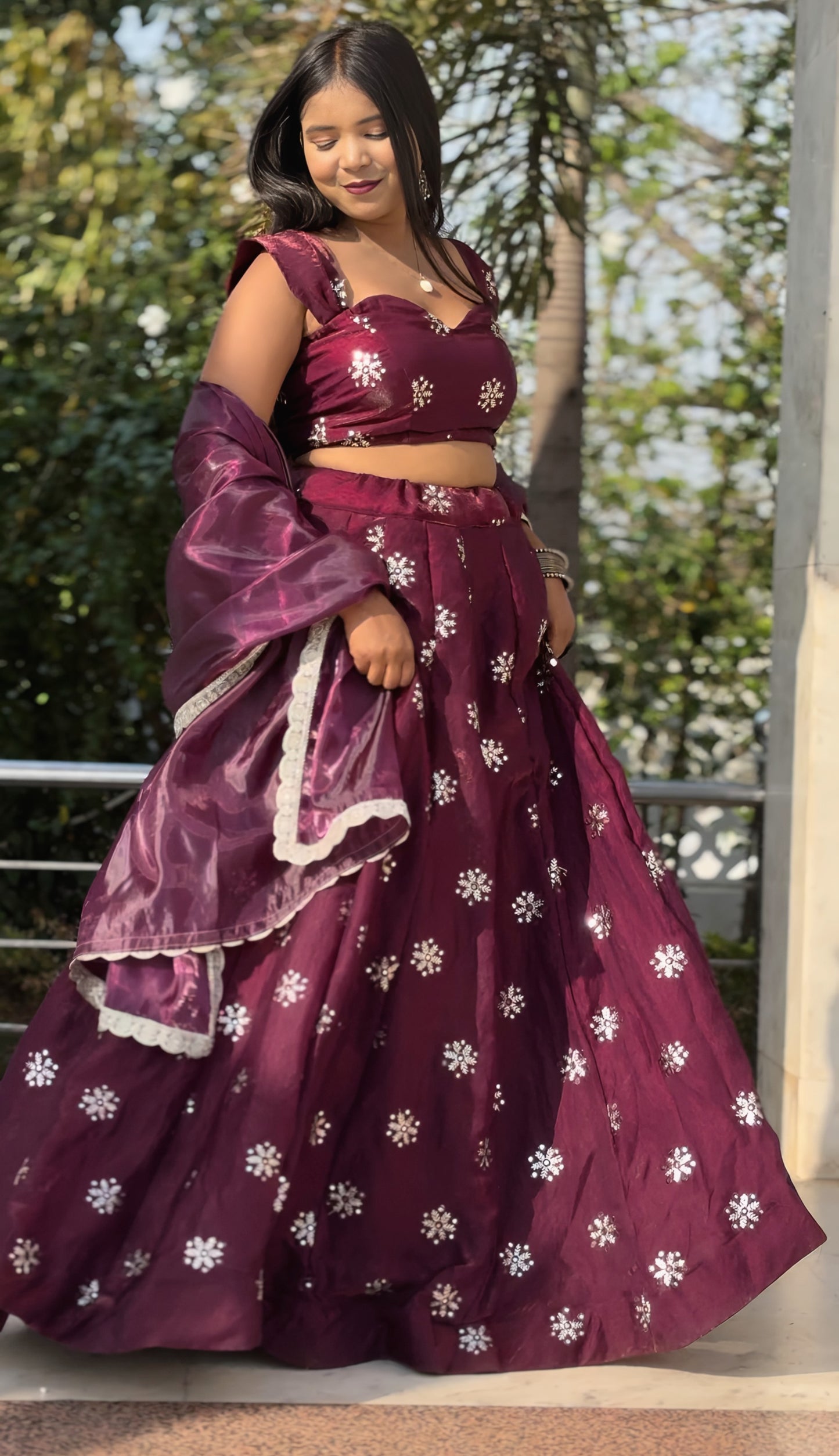 REGAL PLUM LEHENGA SET
