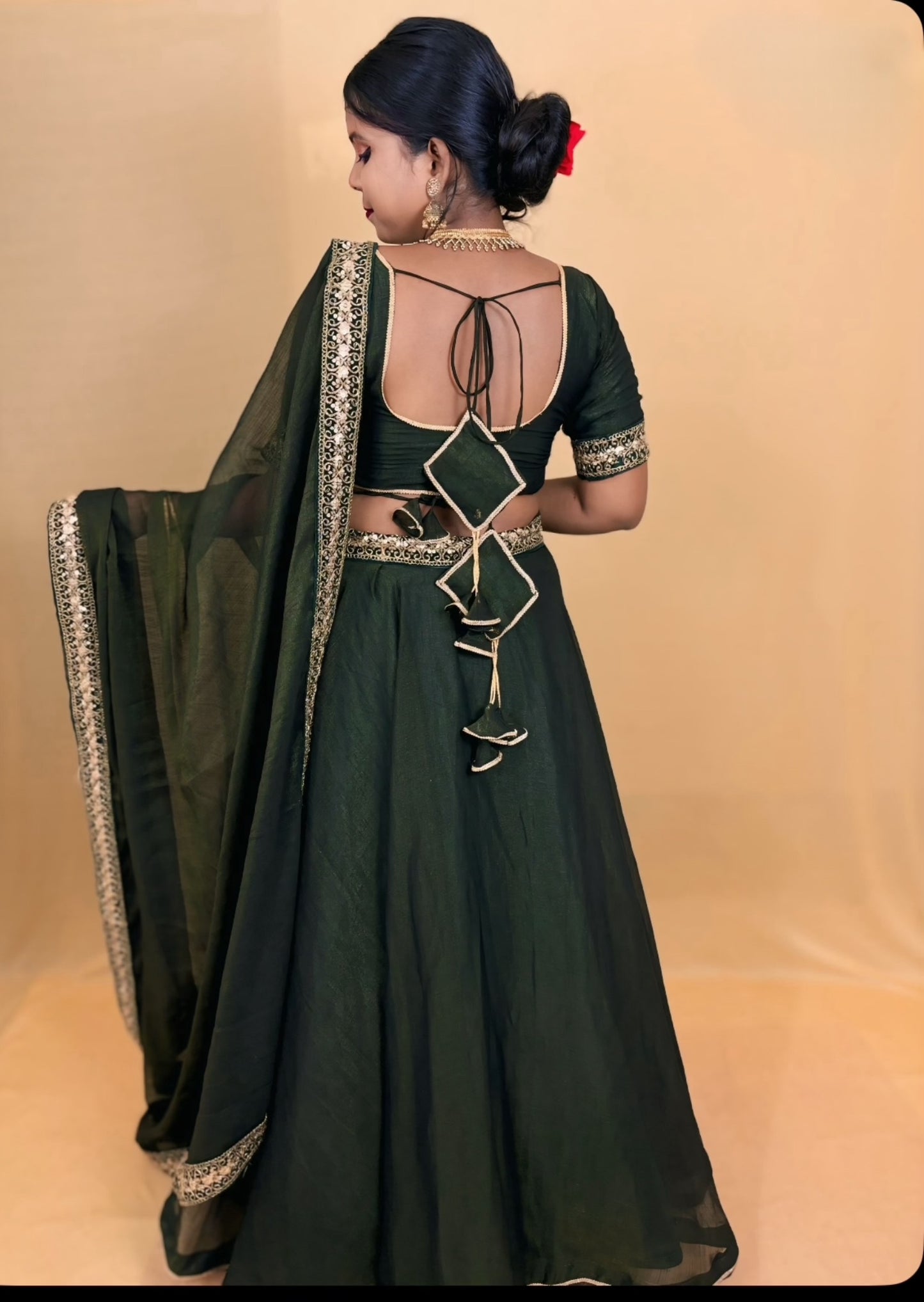 ROYAL OLIVE LEHENGA SET