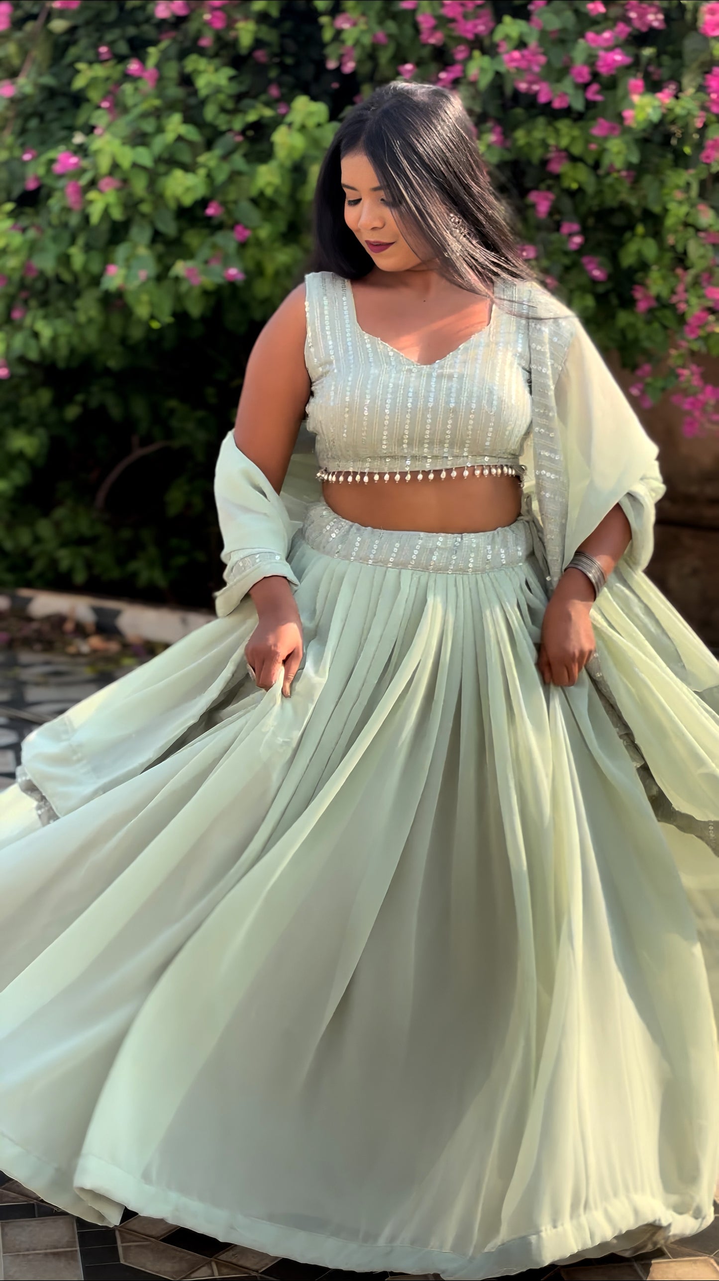 MINT POP LEHENGA SET