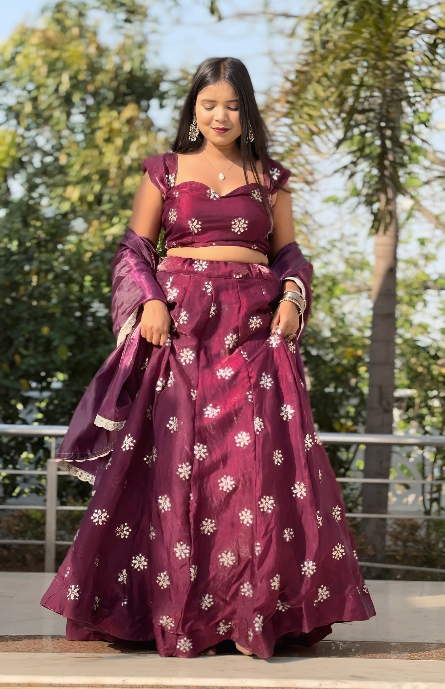 REGAL PLUM LEHENGA SET