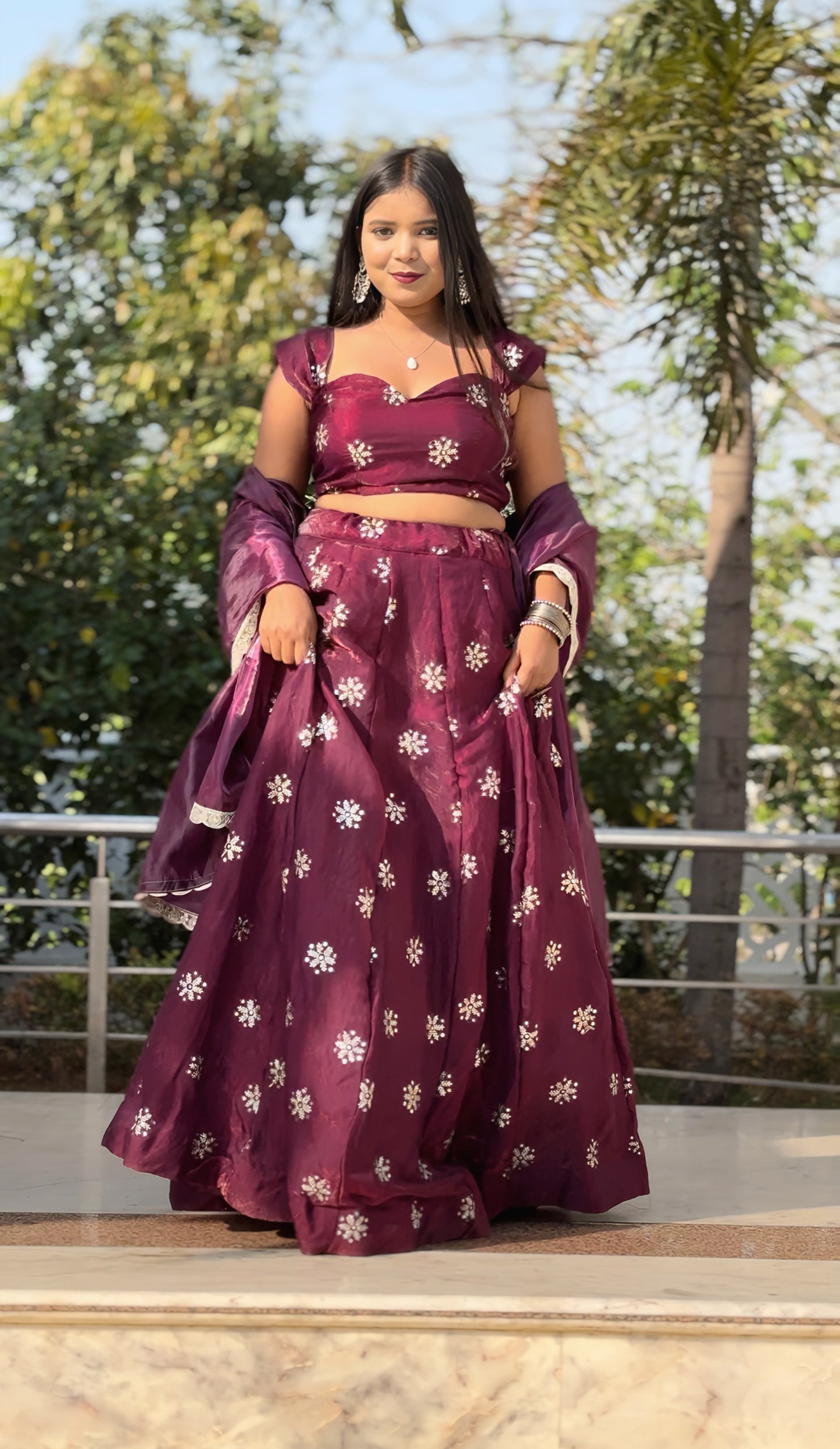 REGAL PLUM LEHENGA SET