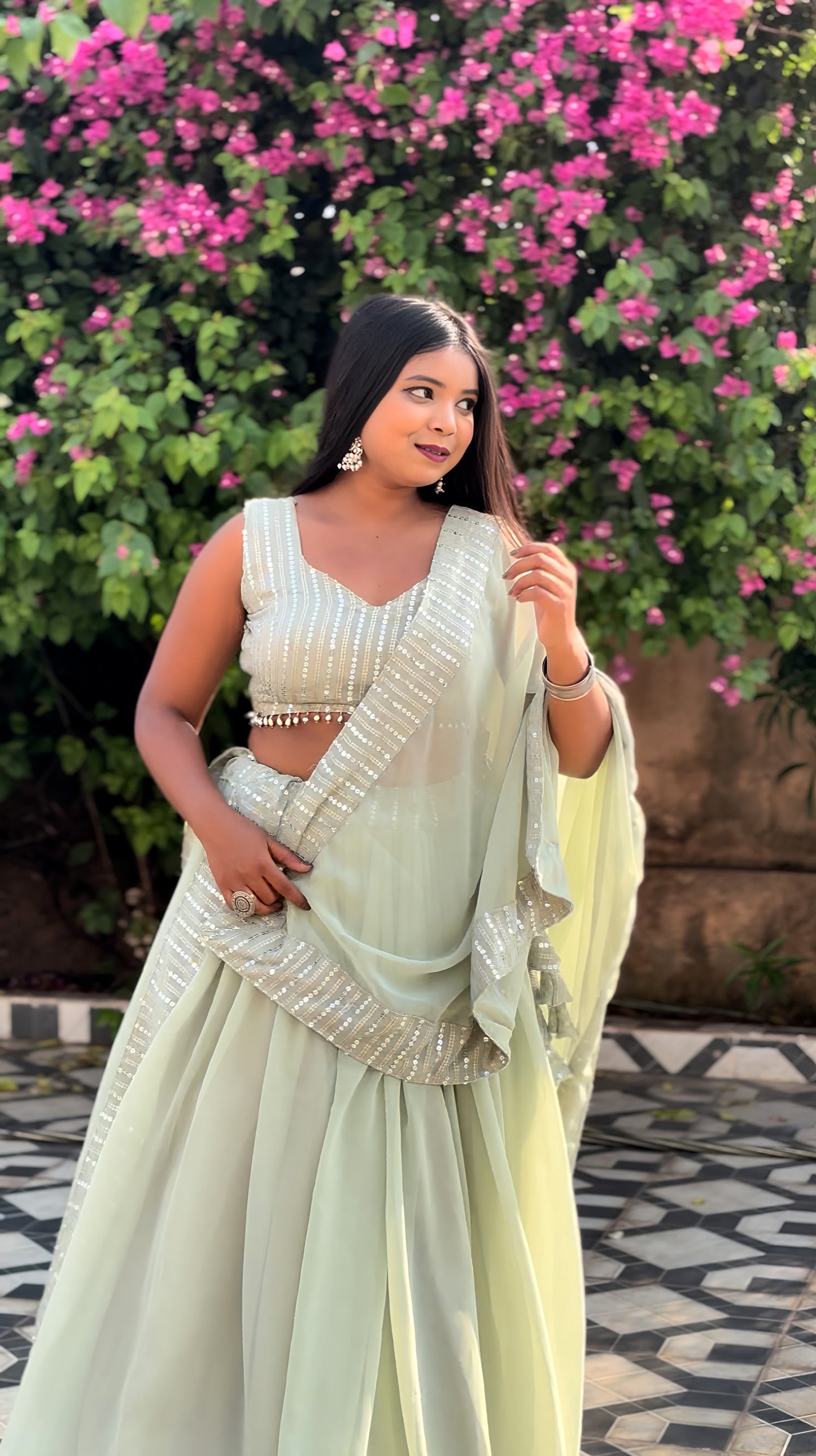 MINT POP LEHENGA SET