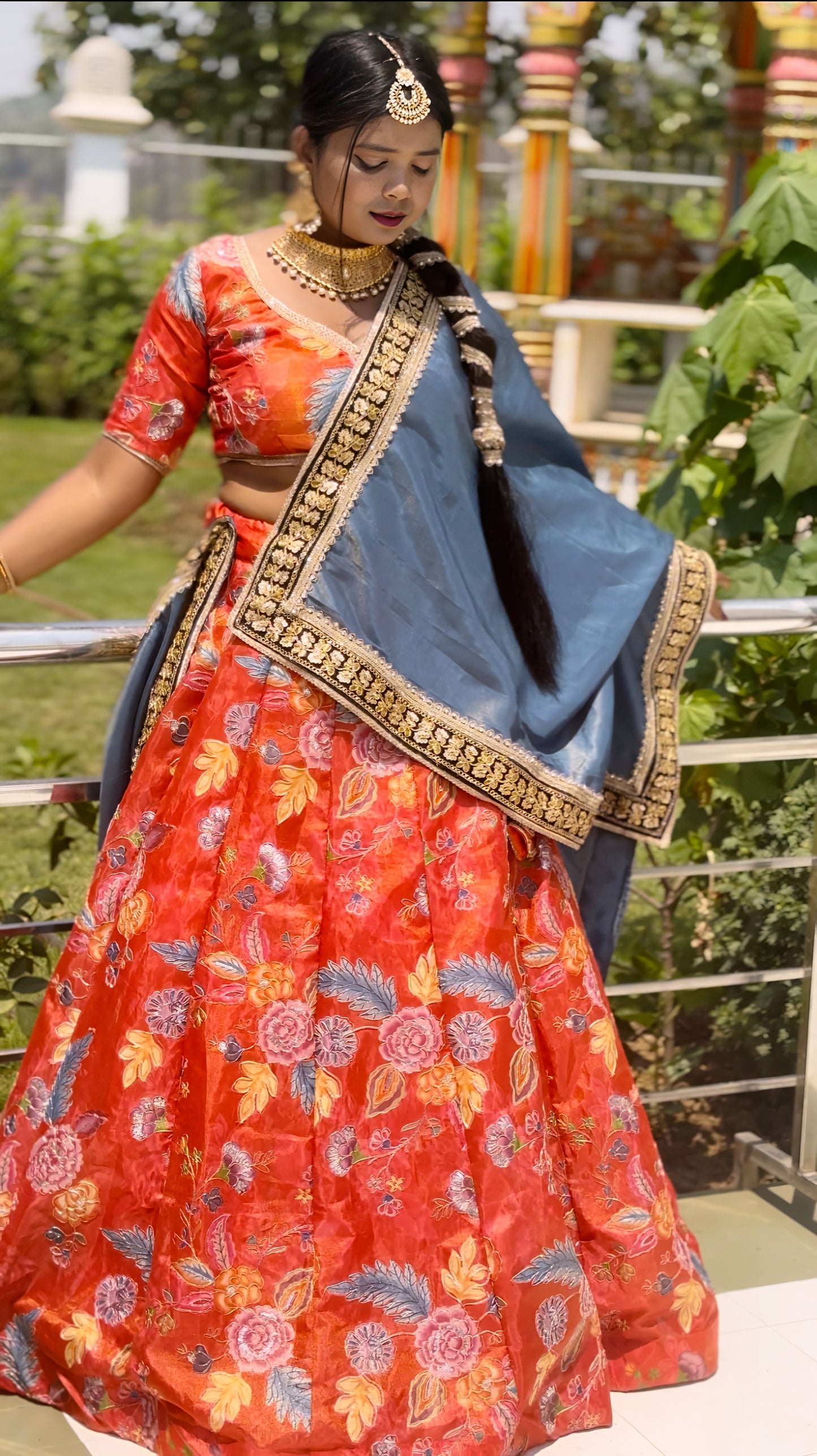 KESHARIYA QUEEN LEHENGA SET
