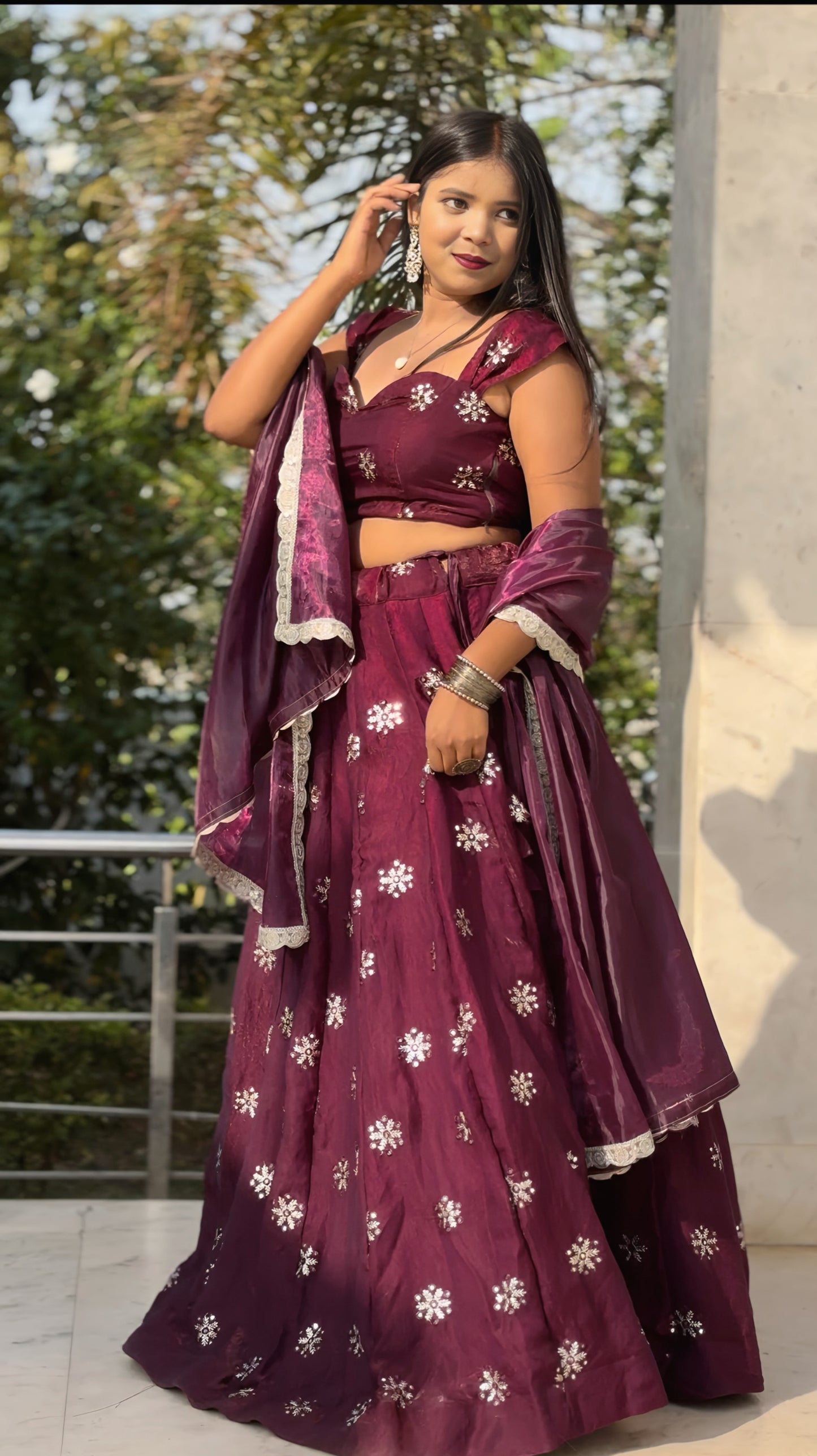 REGAL PLUM LEHENGA SET