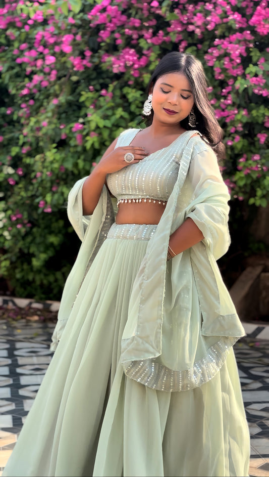 MINT POP LEHENGA SET