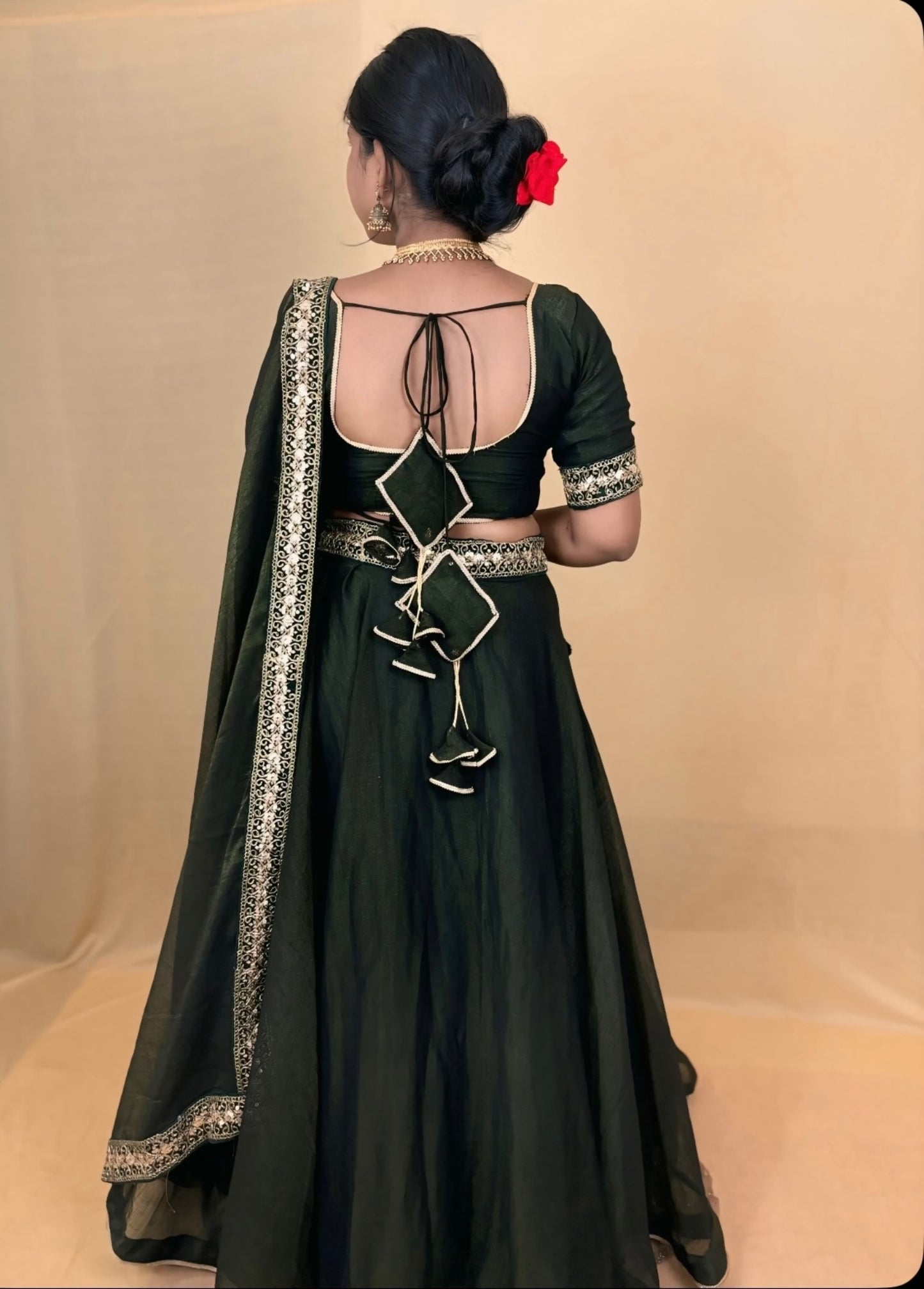 ROYAL OLIVE LEHENGA SET